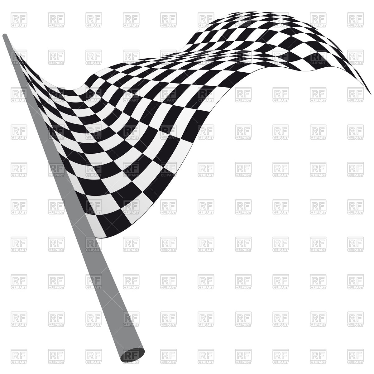 1200x1200 Black And White Checkered Racing Flag Vector Image Of Sport