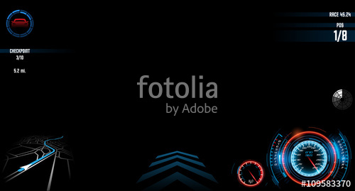 500x269 Racing Game Interface Screen Template Stock Image And Royalty