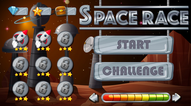 626x347 Space Race Game Background Vector Free Download