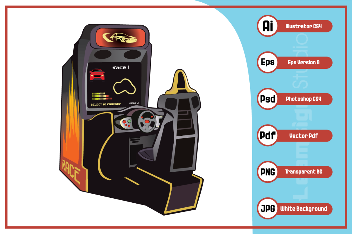 1200x800 Car Racing Game Machine Console