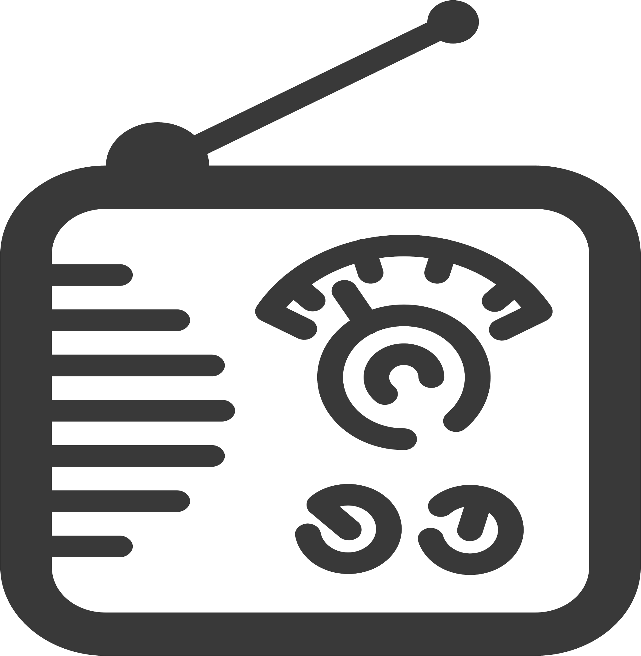 2091x2141 Radio Icon Vector Clipart Image