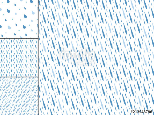 500x375 Rain Drops Seamless Pattern Background Vector Water Blue Nature