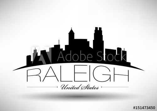500x354 Vector Graphic Design Of Raleigh City Skyline