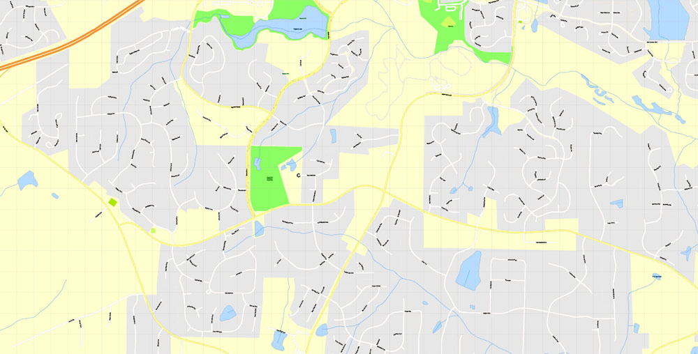 1000x508 City Map Raleigh Vector Urban Plan Adobe Illustrator Editable
