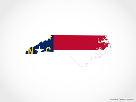 460x345 Vector Map Of North Carolina