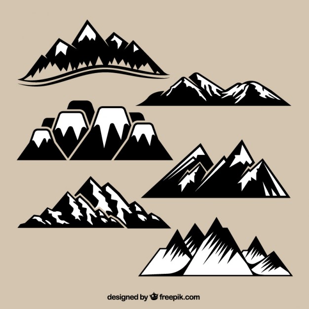 626x626 Variety Of Mountain Range Vector Free Download