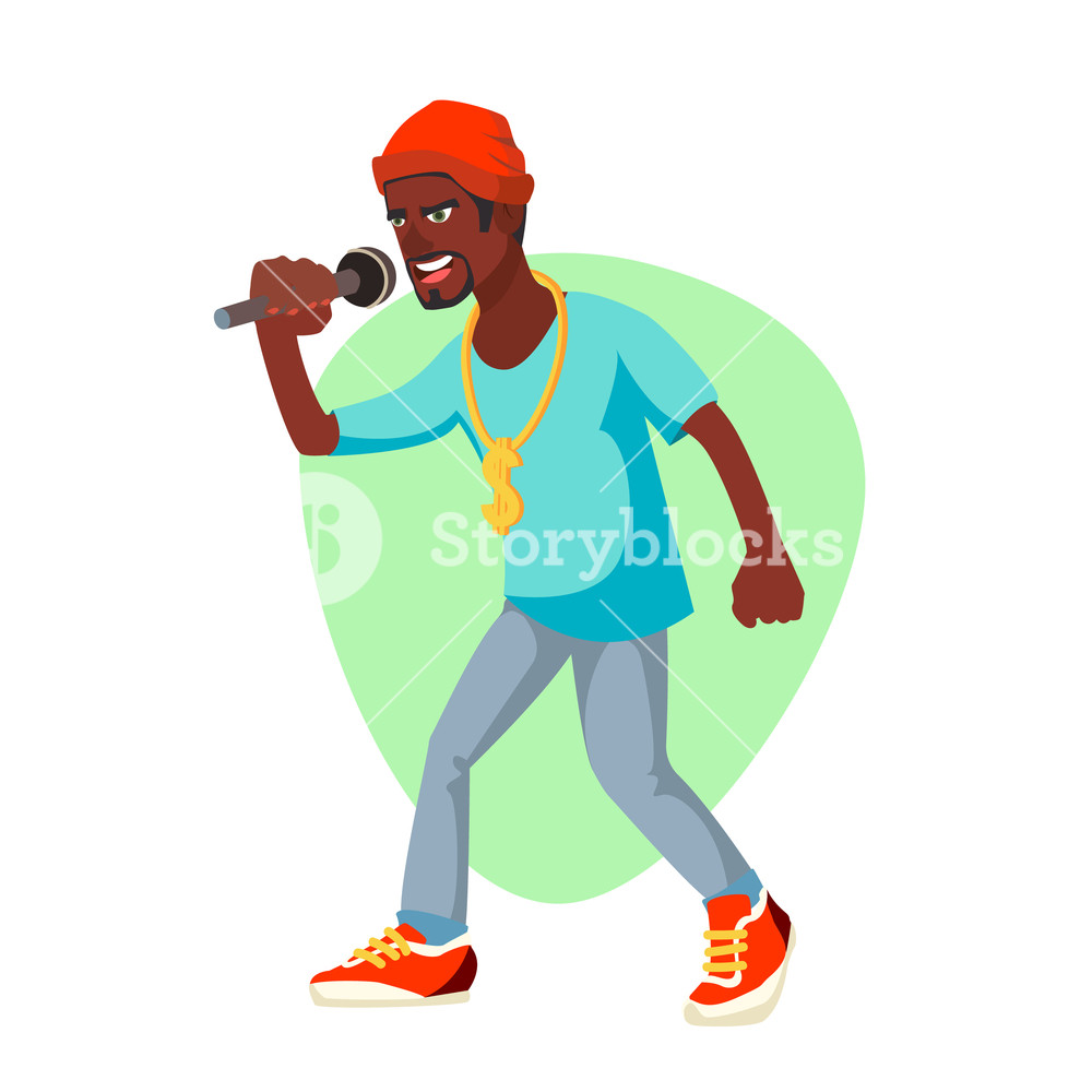 1000x1000 Rapper Man Vector Rappers Style Clothing Isolated Flat Cartoon