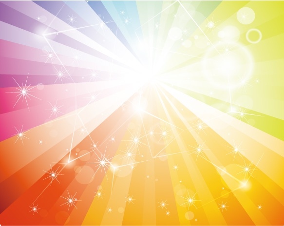 583x464 Dazzaling Colorful Rays Background Sparkling Stars Connection