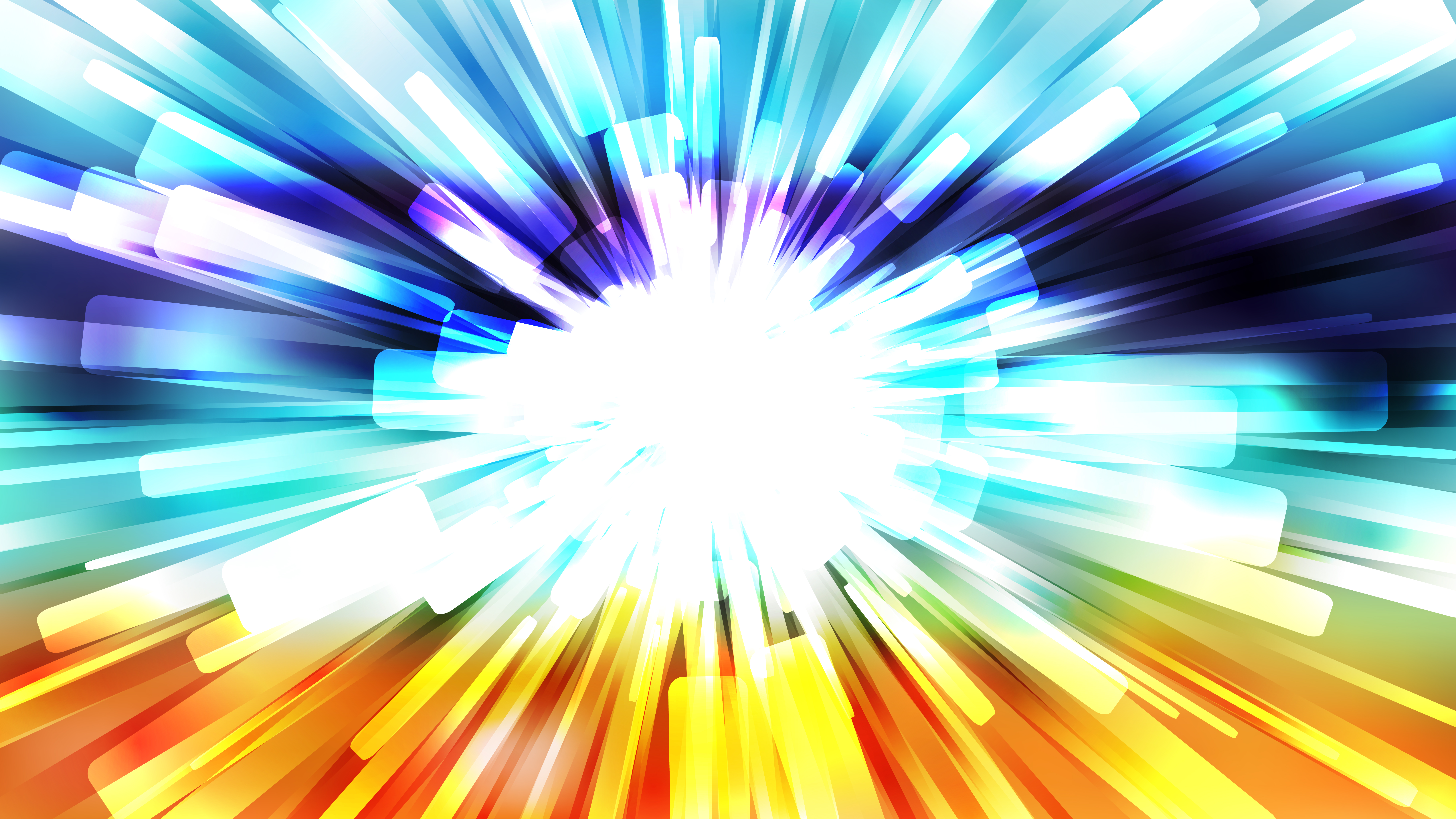 8000x4500 Abstract Blue Orange And White Rays Background Vector