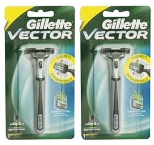 500x471 Gillette Vector Razor Handle + Refill Cartridge