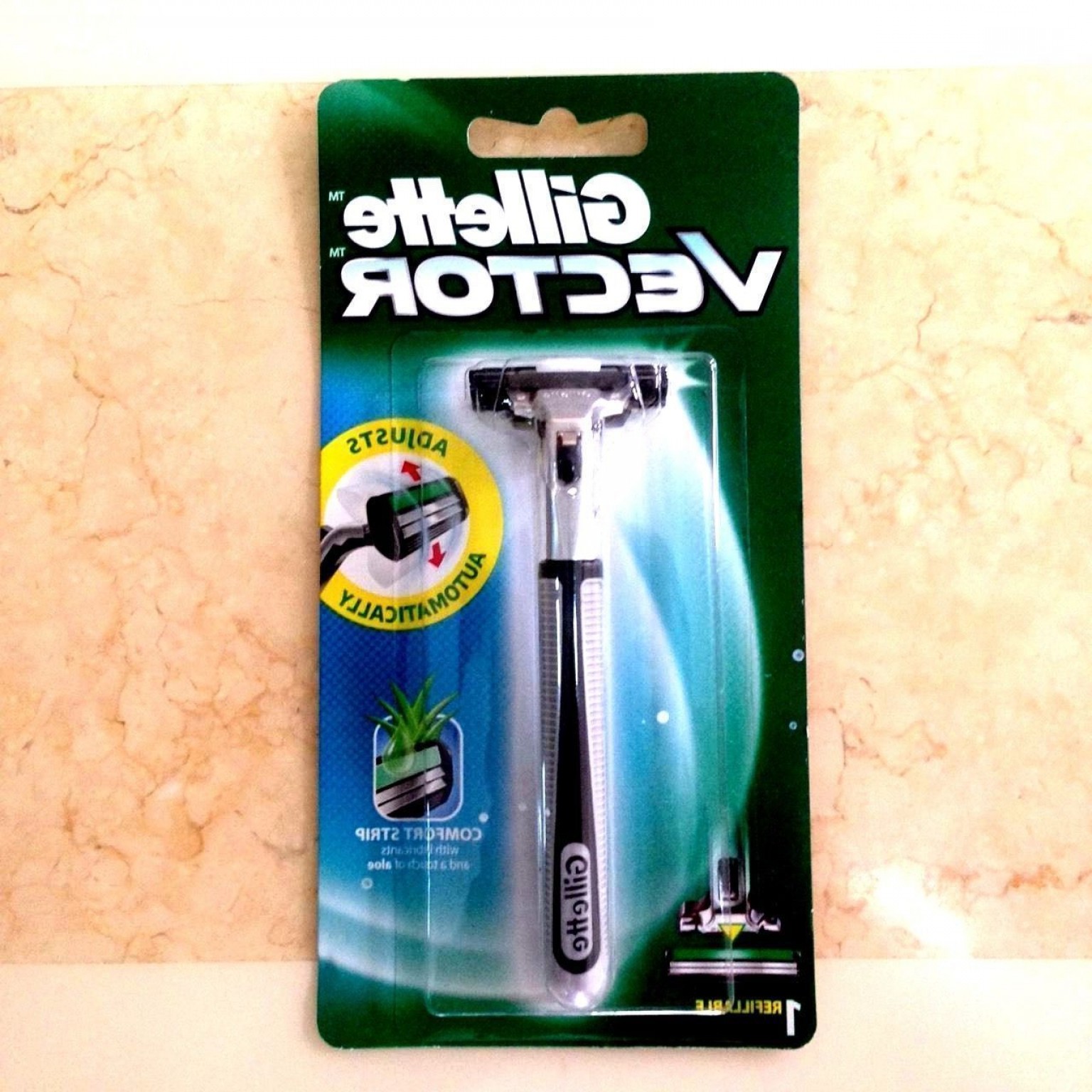 1536x1536 New Razor Blades Gillette Vector Plus Handle Shaver Cartridges