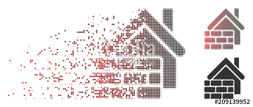 Vector Realty Brick Wall Icon In Sparkle, Dotted Halftone 500x211 Vector Realty Brick Wall Icon In Sparkle, Dotted Halftone