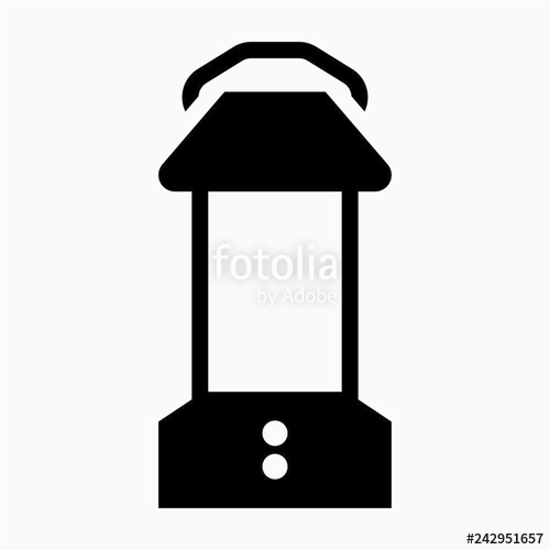 500x500 Glyph Rechargeable Lamp Pixel Perfect Vector Icon Stock Image