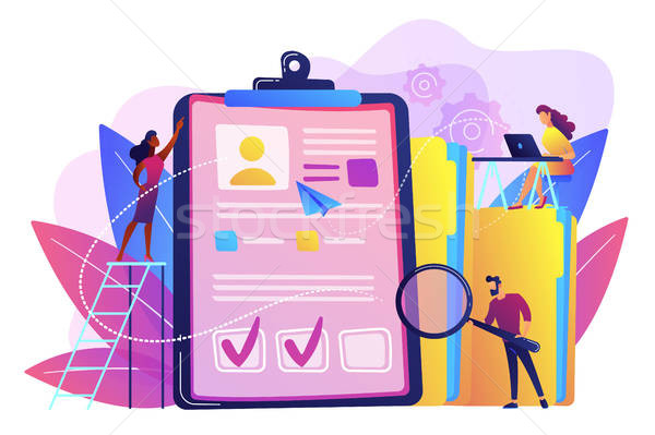 600x399 Recruitment Agency Concept Vector Illustration Vector