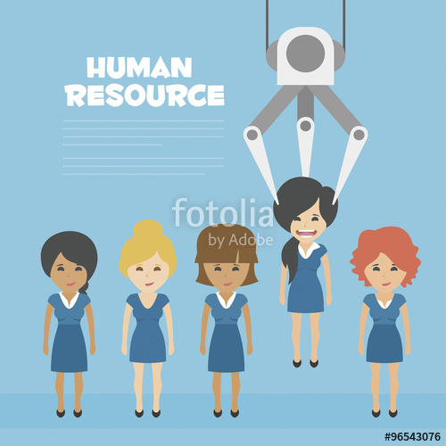 500x500 Vector Recruitment Concept, Human Resources Concept