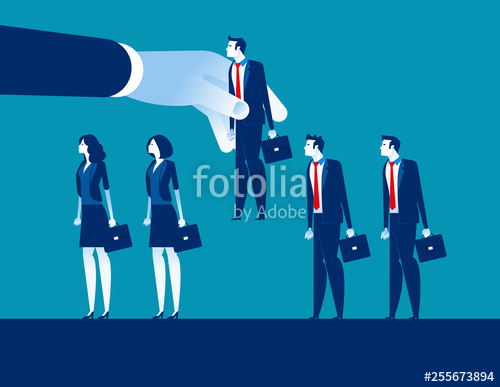 500x387 Hand Choosing Business Person, Concept Business Vector