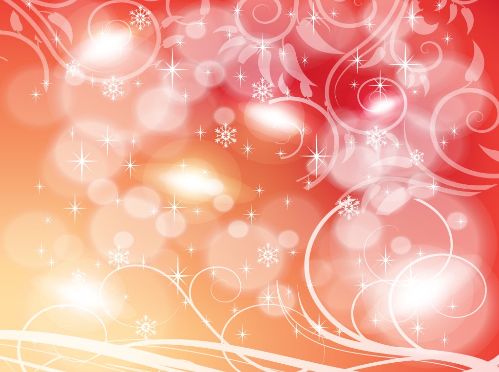 1024x765 Red Vector Ornaments