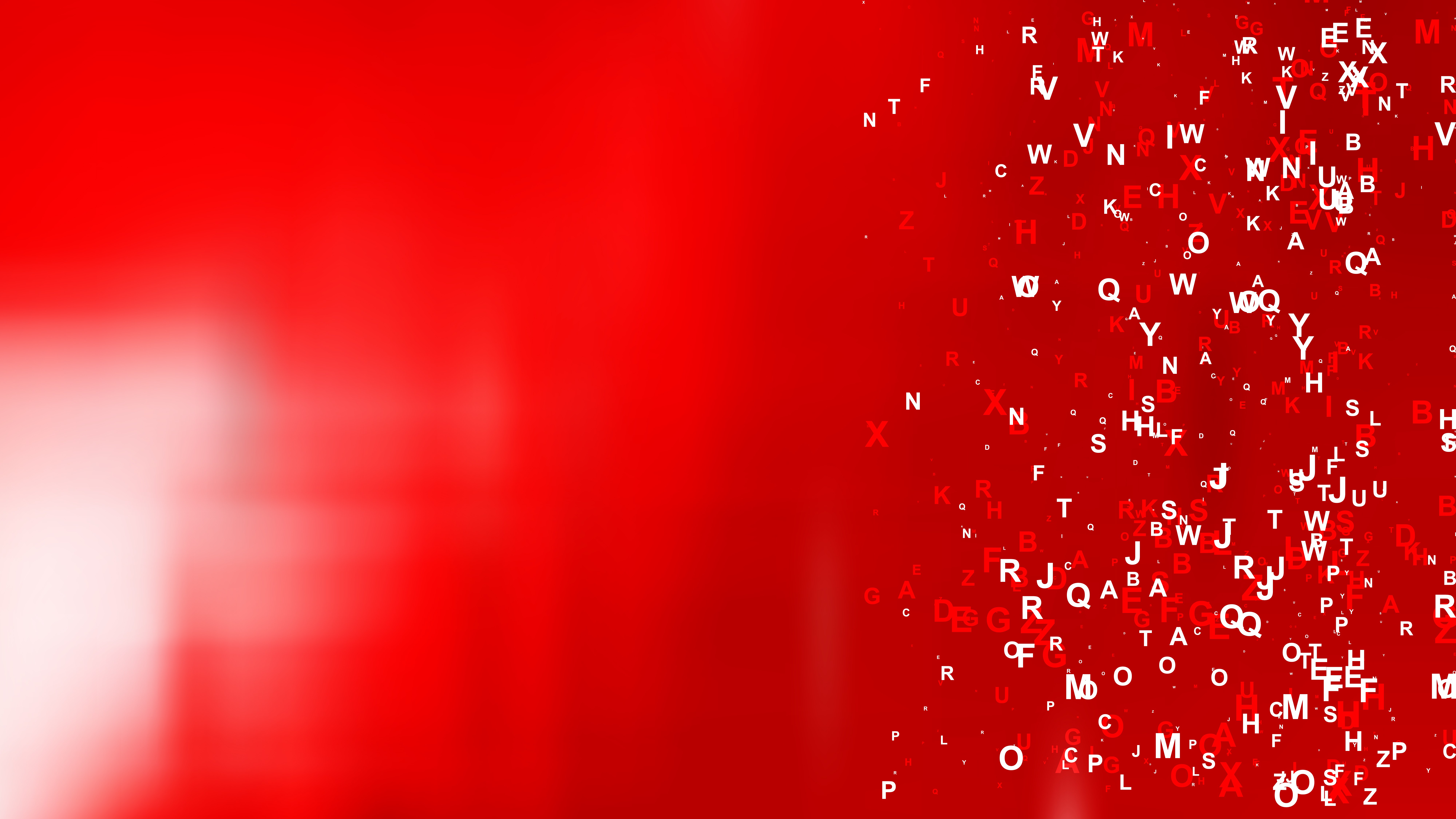 8000x4500 Abstract Cool Red Random Letters Background
