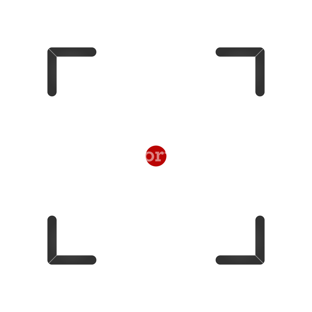 Focusing Vector Icon With Red Dot, Simle Vector Illustration 1000x1000 Focusing Vector Icon With Red Dot, Simle Vector Illustration