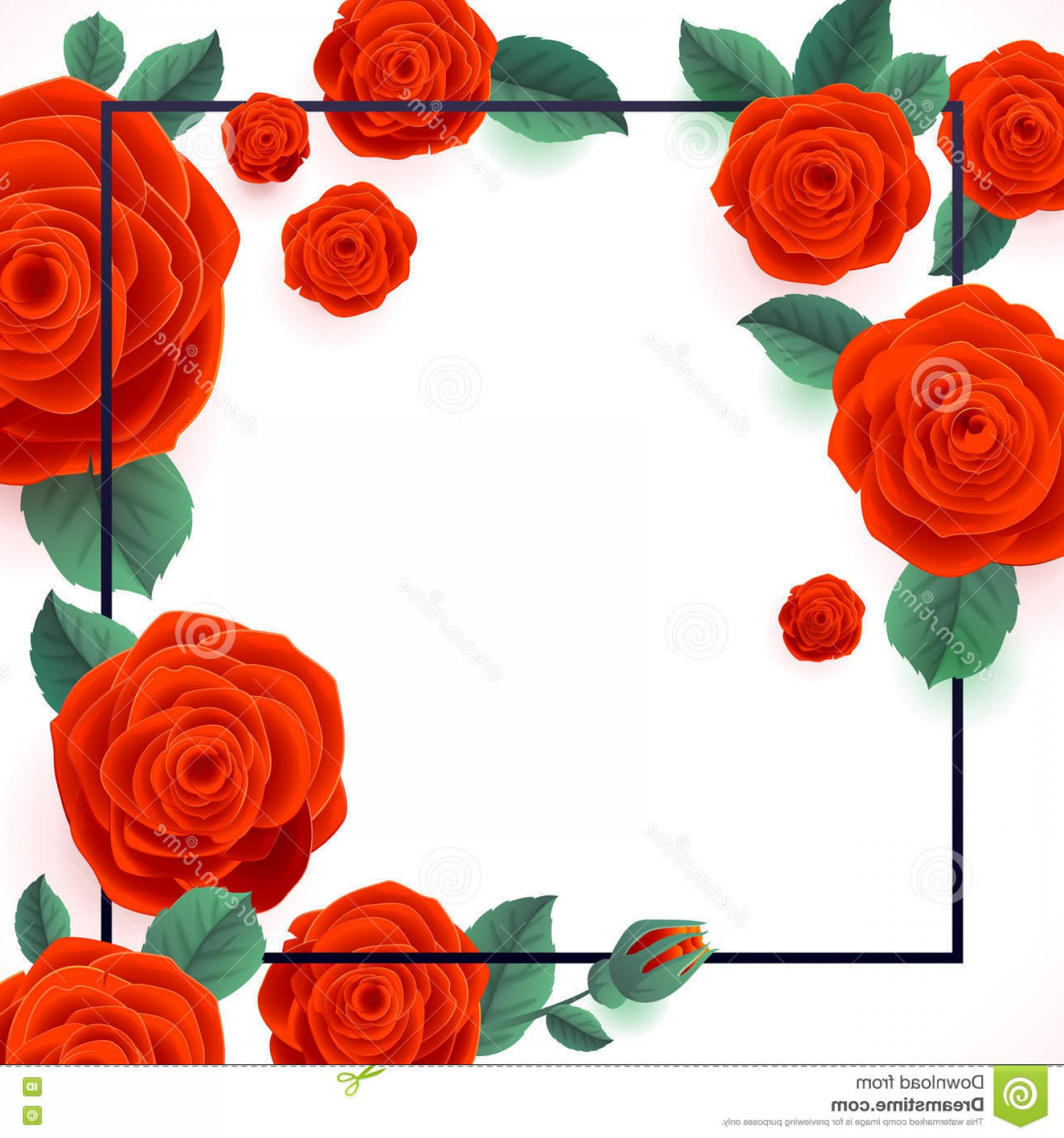 Stock Illustration Red Roses White Background Vector Poster 1560x1668 Stock Illustration Red Roses White Background Vector Poster