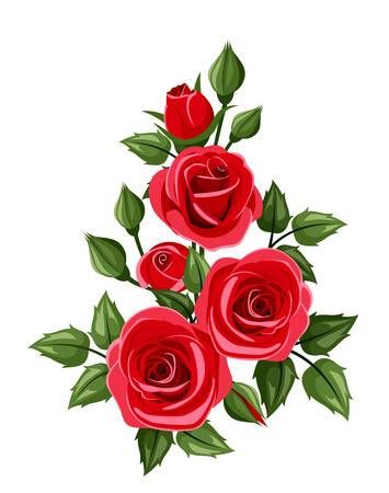 Stock Vector Vector Illustration Red Roses, Rose Buds, Rose 355x450 Stock Vector Vector Illustration Red Roses, Rose Buds, Rose