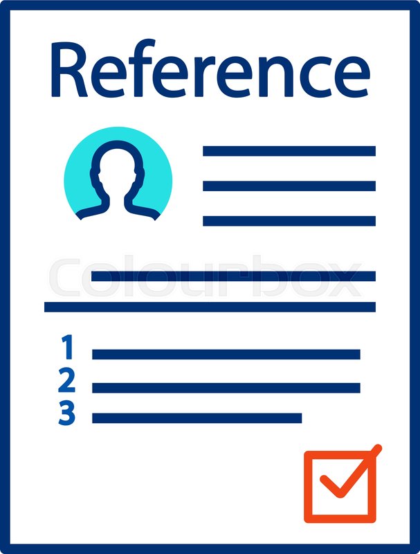 607x800 Reference Letter Color Icon Stock Vector Colourbox