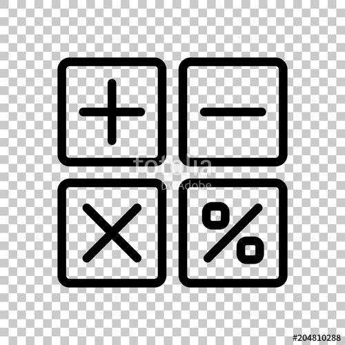 Simple Icon Of Calculator On Transparent Background Stock Image 500x500 Simple Icon Of Calculator On Transparent Background Stock Image