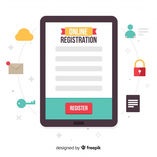 626x626 Online Registration Vector Free Download