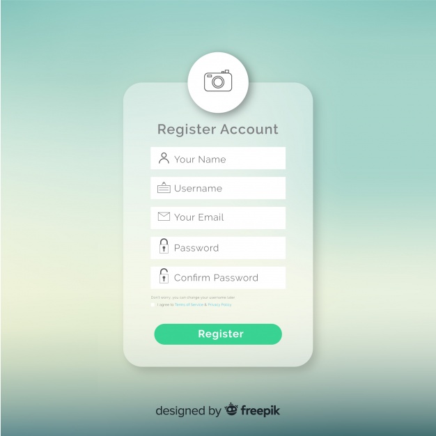 626x626 Online Registration Form Vector Free Download