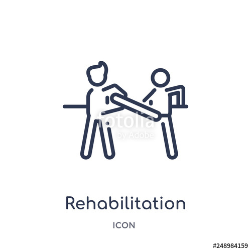 500x500 Rehabilitation Icon From People Outline Collection Thin Line