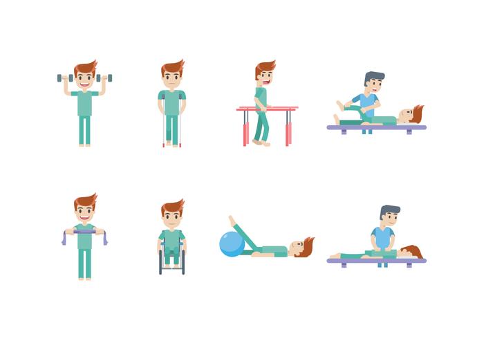 700x490 Physiotherapy And Rehabilitation Icon Set