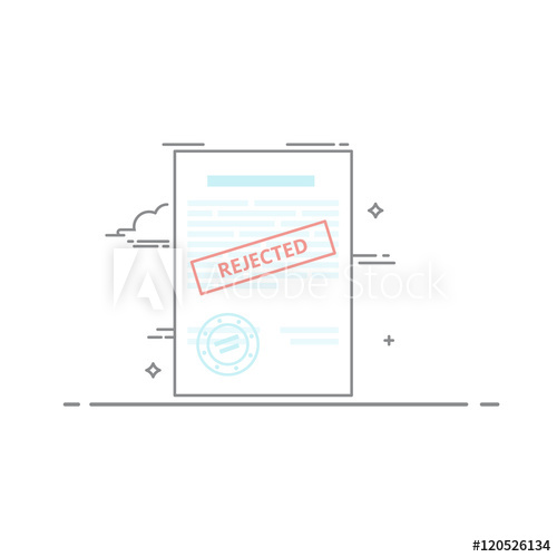 500x500 The Concept Of Rejection Of The Document Made In A Linear Style