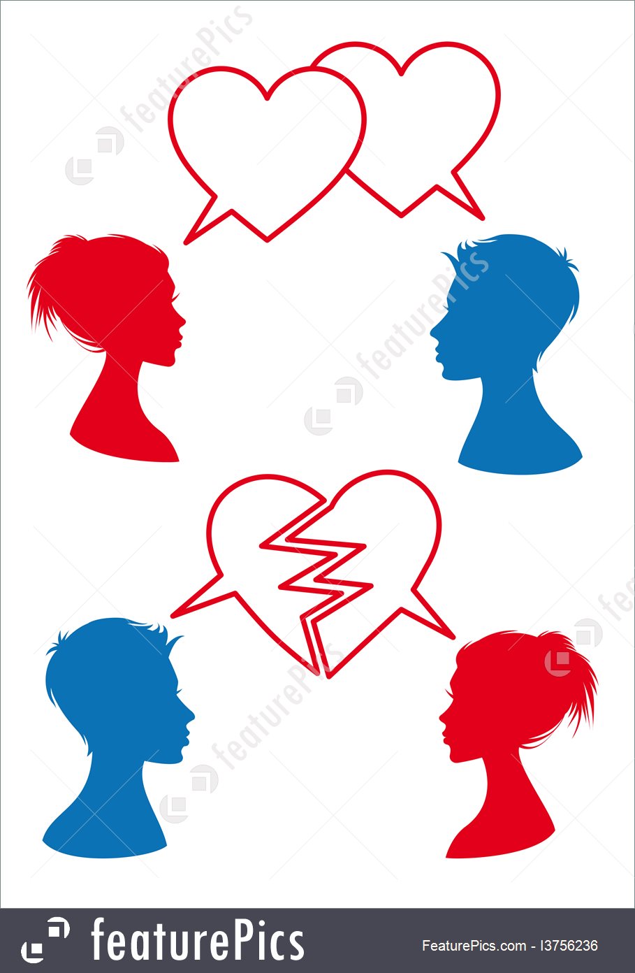 909x1392 Relations Concept Love And Relationship, Vector