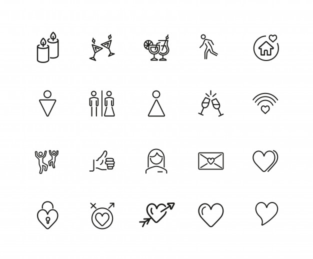 626x518 Relations Icons Set Of Twenty Line Icons Vector Premium Download