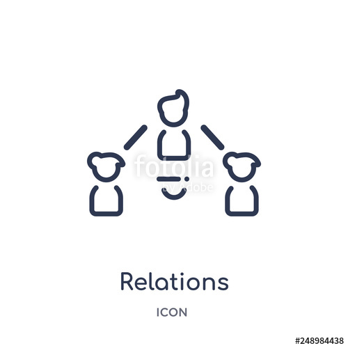 500x500 Relations Icon From People Outline Collection Thin Line Relations