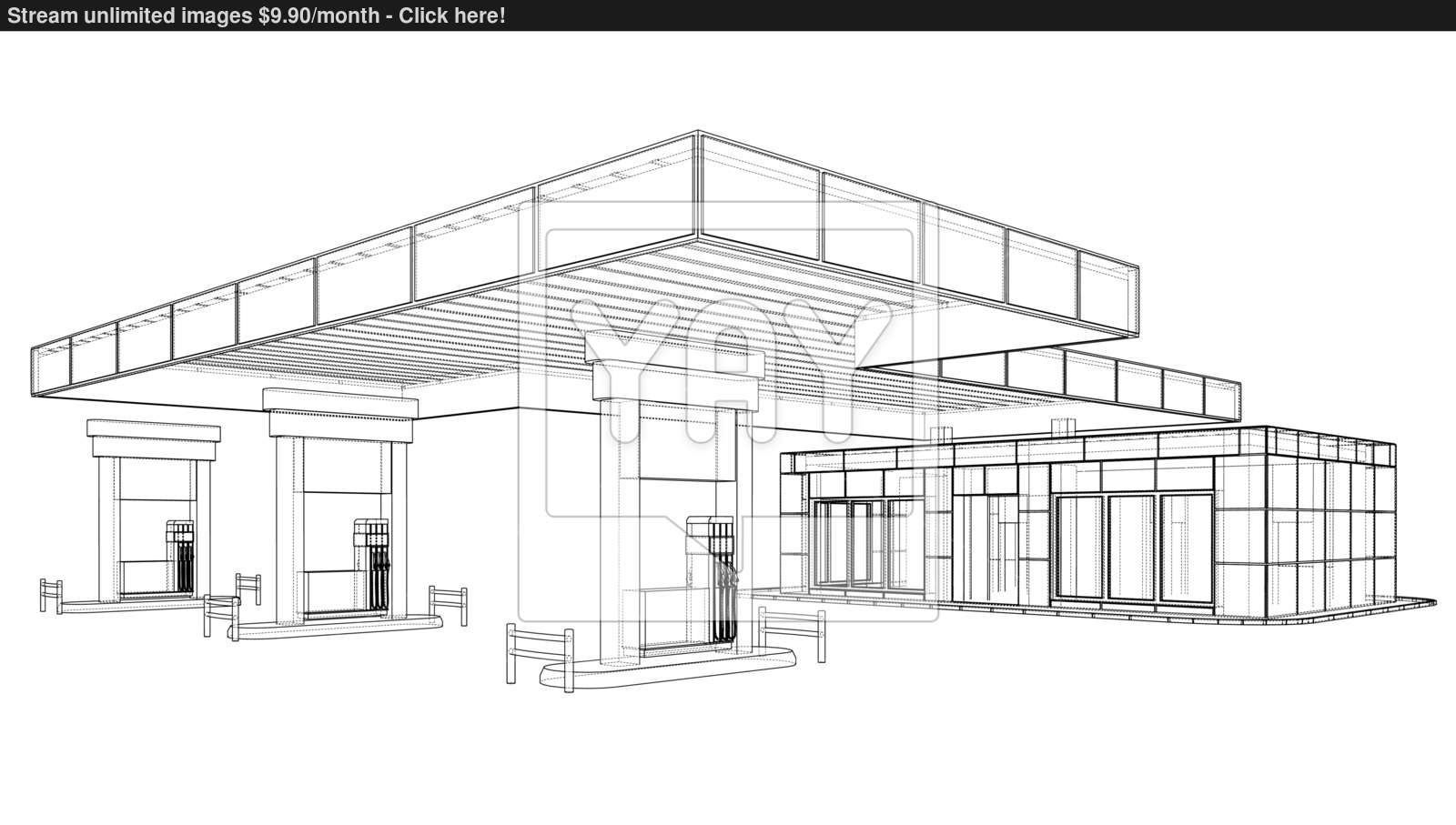 1600x907 Gas Station Vector Rendering Of Vector