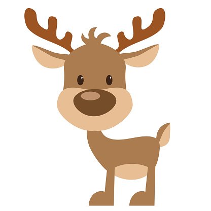 416x416 Reindeer Vector Illustration Premium Clipart
