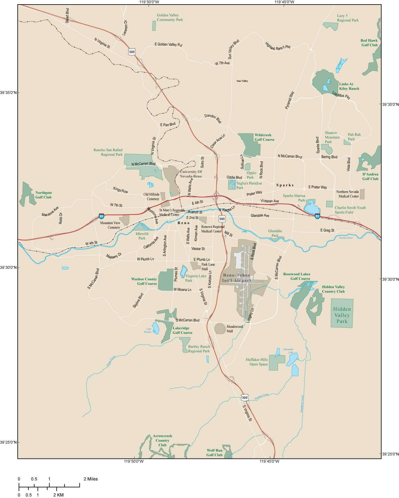 1316x1641 Reno Map Adobe Illustrator Vector Format