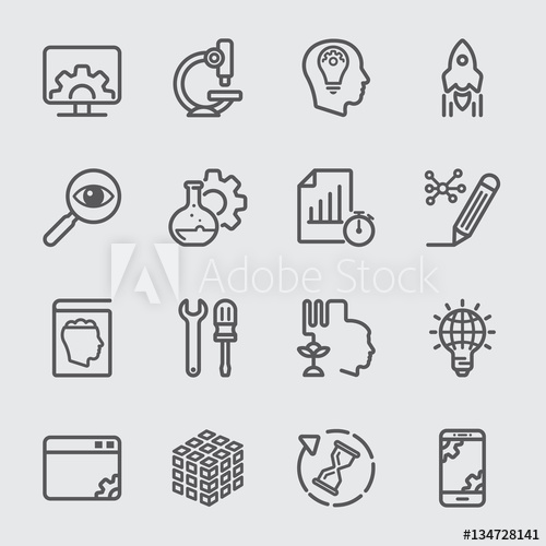 500x500 Research And Development Line Icon