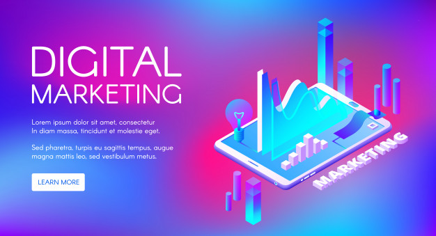 626x339 Digital Marketing Illustration Of Business Market Research