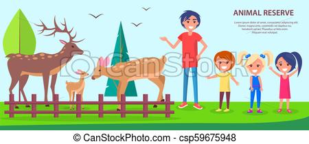 450x210 Animal Reserve Template Poster With People In Animal Reserve