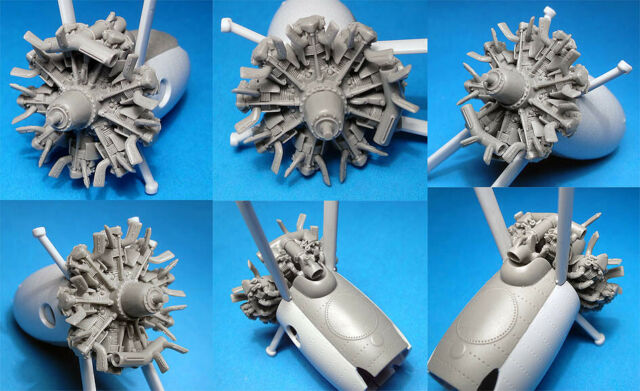 640x391 Vector Resin Scale Supermarine Walrus Engine Set For Airfix