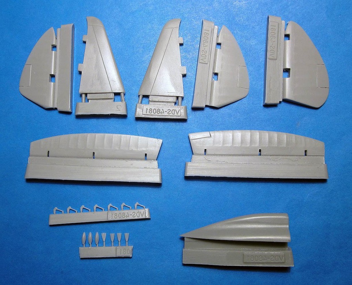 1227x993 Vector Resin Reggiane Re Spine Control Surfaces For Tamiya Vds