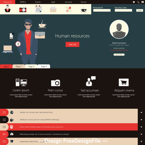 Human Resources Website Templates Vector Free Download 500x500 Human Resources Website Templates Vector Free Download