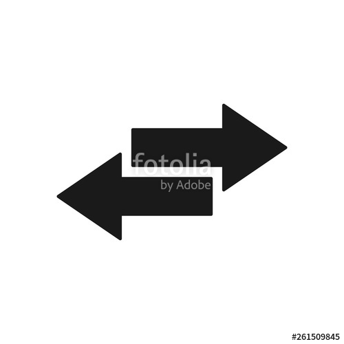 500x500 Reverse Arrows Illustration Transfer Icon Simple Transfer Vector