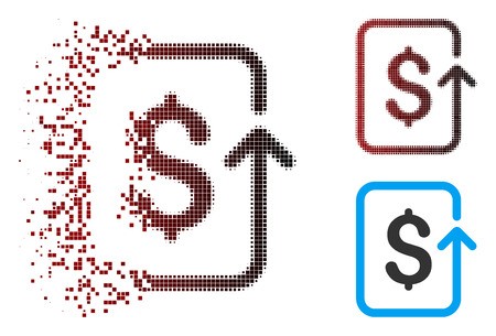 450x305 Vector Reverse Transaction Icon In Sparkle, Dotted Halftone