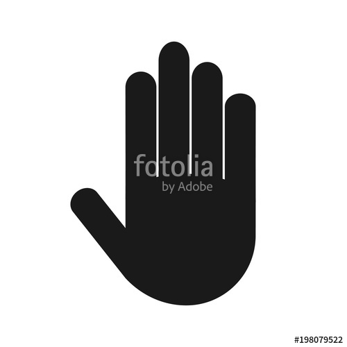 500x500 Reverse Black Hand Icon Stock Image And Royalty Free Vector
