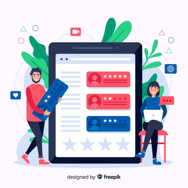 626x626 Reviews Concept Illustration In Flat Design Vector Free Download