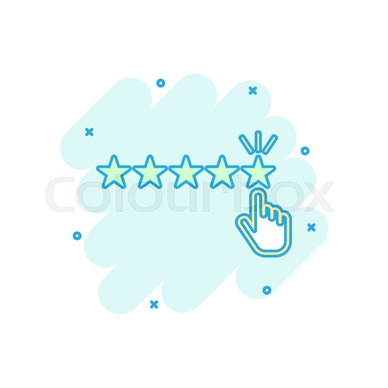 800x800 Cartoon Colored Customer Reviews Icon Stock Vector Colourbox