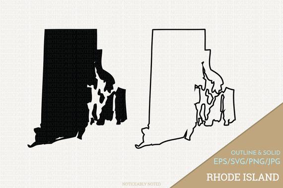 570x379 Rhode Island Vector State Clipart Ri Clip Art Rhode Island Etsy